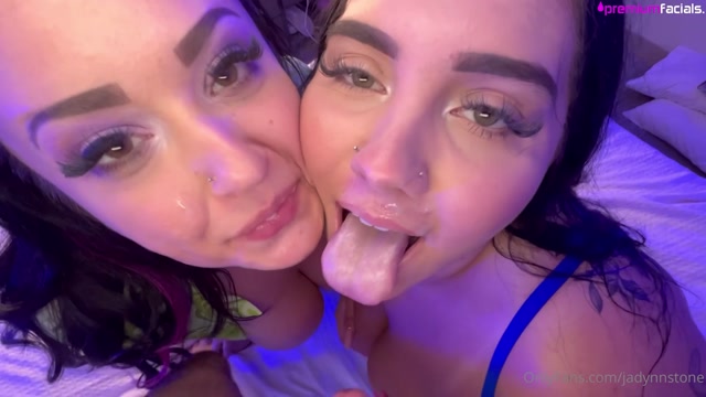 Facial Porn Video – Jadynn Stone, Genesis Kiss – Onlyfans – Threesome POV Video